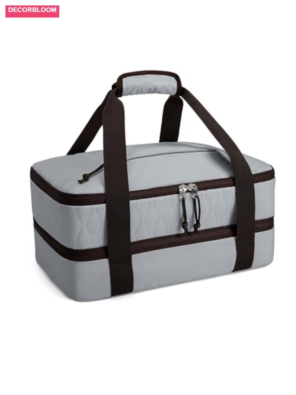 Insulated Casserole Carrier Dual Compartment Hot Cold Food Travel Bag